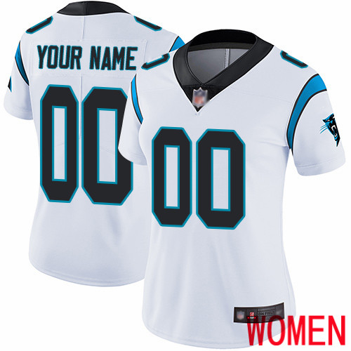 Limited White Women Road Jersey NFL Customized Football Carolina Panthers Vapor Untouchable